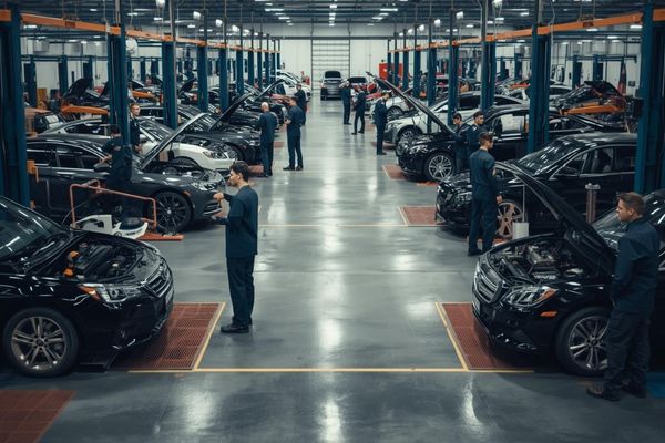 Skilled manpower deployment for dealership service bays
