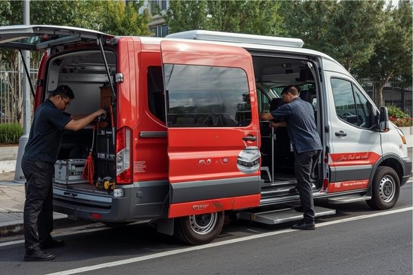 Mobile automotive service units for corporate fleets